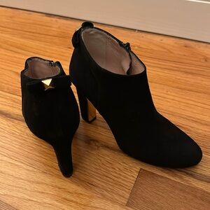 Kate Spade, made in Italy, mirrored heel suede bootie,  size 5